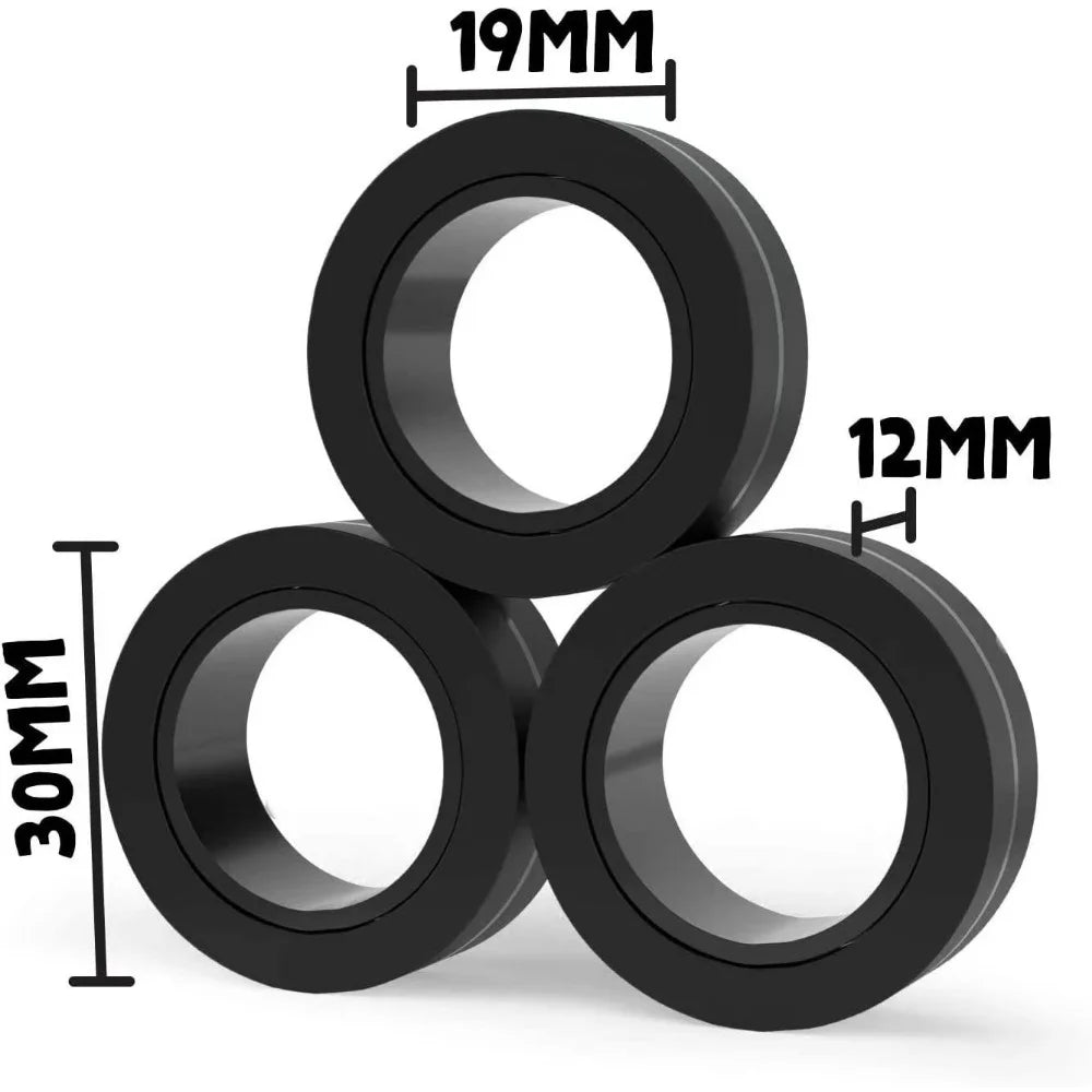 3PC Magnetic Ring Stress Relief Toy Set